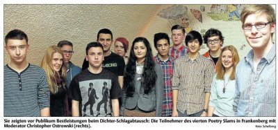 Frankenberger Poetry Slam Foto: M. Schelberg