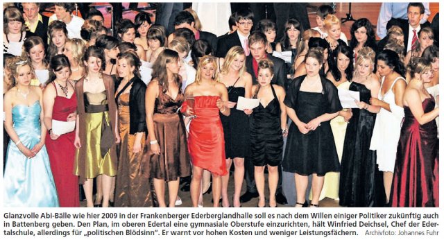 Oberstufe in Battenberg Foto: J. Fuhr
