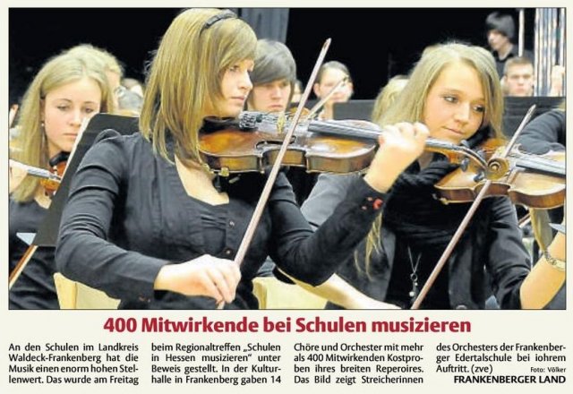 Schulen musizieren Foto: Völker