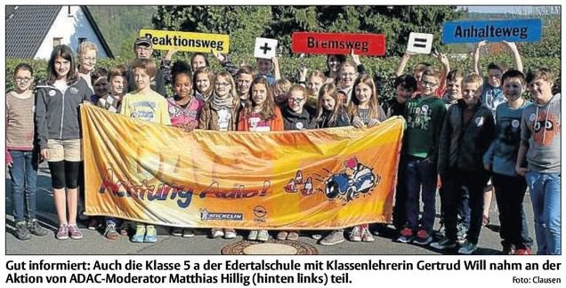 Aktion Achtung Auto Foto: Clausen