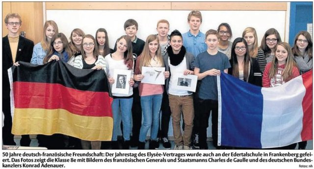 Aktion deutsch-französische Freundschaft Foto: nh