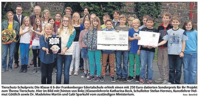 Tierschutzprojekt 6b Foto: S. Battefeld