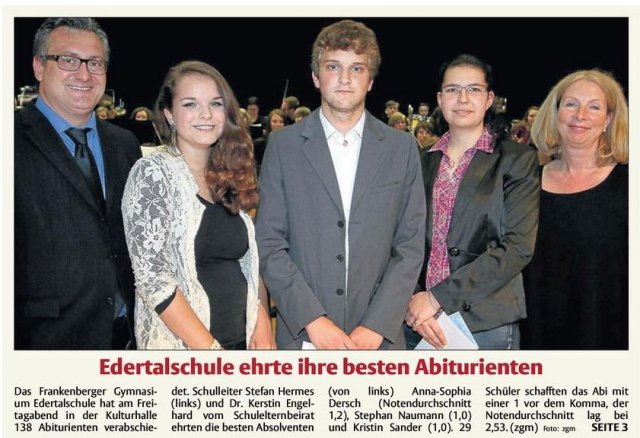 Verabschiedung Abiturienten 2013 Foto: Meiser