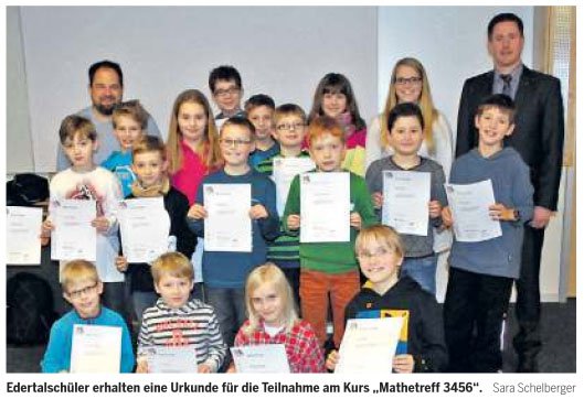 Auszeichnungen Mathetreff 3456 Foto:  S. Schellberger
