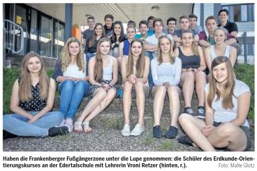 Erdkundeprojekt Fussgängerzone Foto: M. Glotz