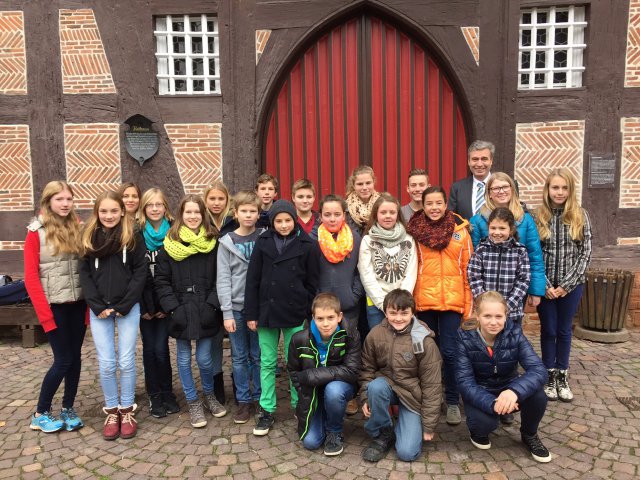 Klasse 7a Besuch beim Bürgermeister