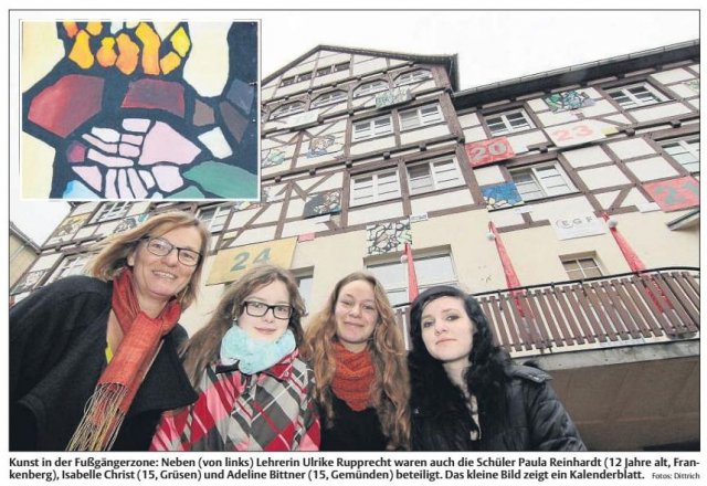 Kunstprojekt Adventskalender Foto: Dittrich