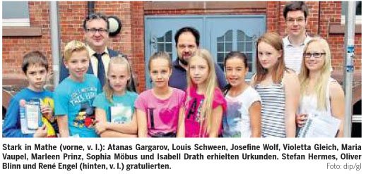 Sieger Mathewettbewerbe 2014 Foto: dip/gl