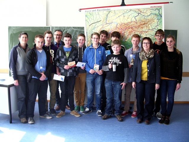 Siegerehrung Erdkunde Wettbewerb 2014