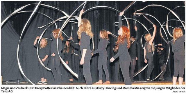 Tanz AG Aufführung 2014 Foto: M. Moniac