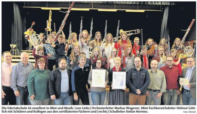 Auszeichnungen Schwerpunkte MINT und Musik Foto: Dittrich